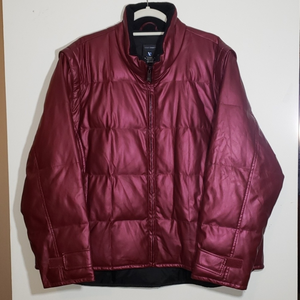 Maroon plus size puffer coat